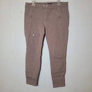 Ralph Lauren Tan Cotton And Viscose Cargo Pants Size 14